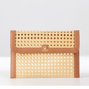 Mark & Graham Tan and Cream Clutch